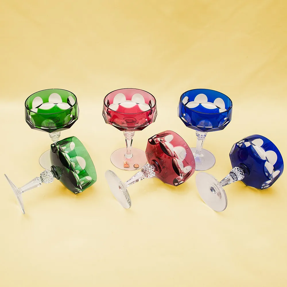 Набор «Креманок» из Цветного Хрусталя «ANTIKA», сигнирование - NACHTMANN Германия, 70 -е годы.