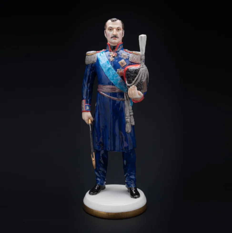 Коллекционная Авторская Статуэтка «Генералы Отечественной Войны 1812 года - Платов М.И.», фарфор, Россия. 