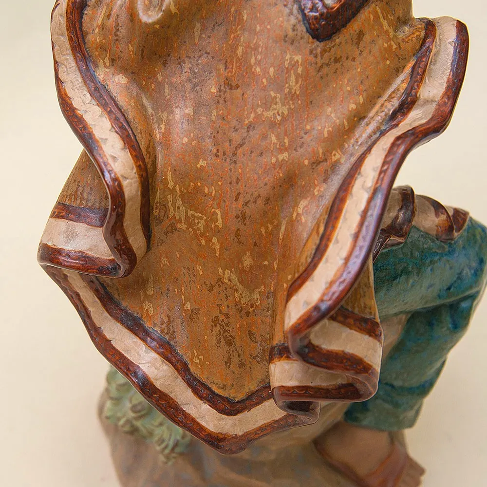 Большая Коллекционная Фарфоровая статуэтка «Юноша играющий на флейте», серия Грес Lladro Испания -1986г.