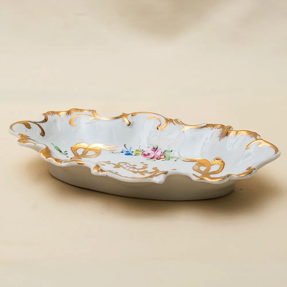 Небольшое Сервировочное  Блюдо - Тарелка - Мелочевница Фарфор Limoges Лимож Франция.