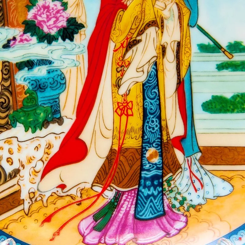 Коллекционная Тарелка - Блюдо «Госпожа и Служанка» Фарфор, Китай -1986 год.