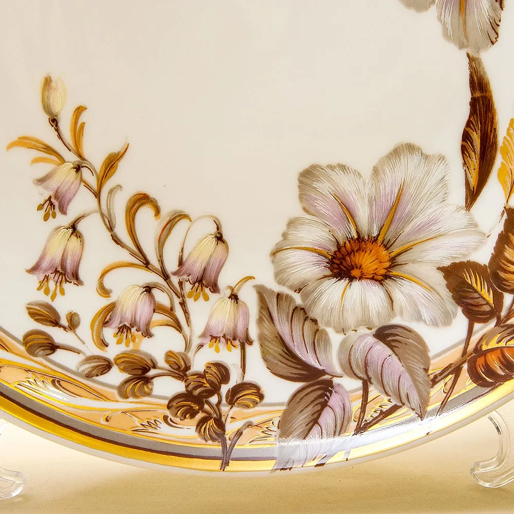 Большое Коллекционное Блюдо - Тарелка «Цветение Лета» Фарфор KAISER Германия.
