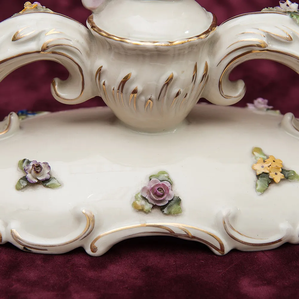 Подсвечник «Путти» Фарфор - Von Schierholz - Германия 1930-1950 годы ХХ века.