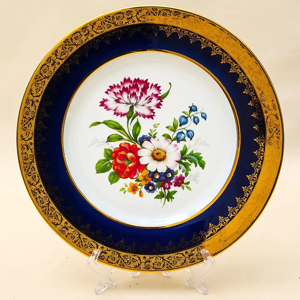 Коллекционная Тарелка «Летний Букет» Фарфор, Лимож (Limoges) Франция, середина ХХ века.