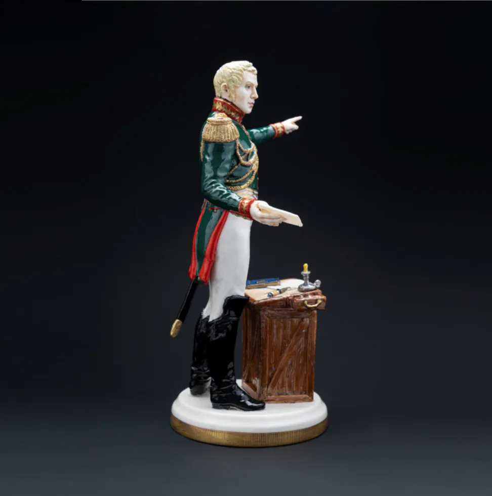 Коллекционная Авторская Статуэтка «Генералы Отечественной Войны 1812 года - Коновницын П.П.», фарфор, Россия. 