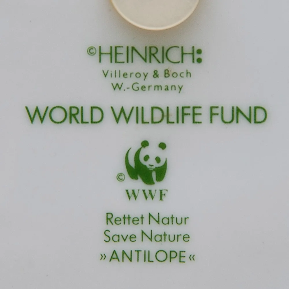 Коллекционная Рельефная Тарелка «АНТИЛОПЫ» Фарфор, Villeroy&Boch Германия -1982 год.