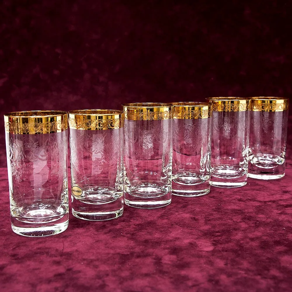 Набор из 6-ти Хрустальных Стаканов, Murano Италия, середина ХХ века.