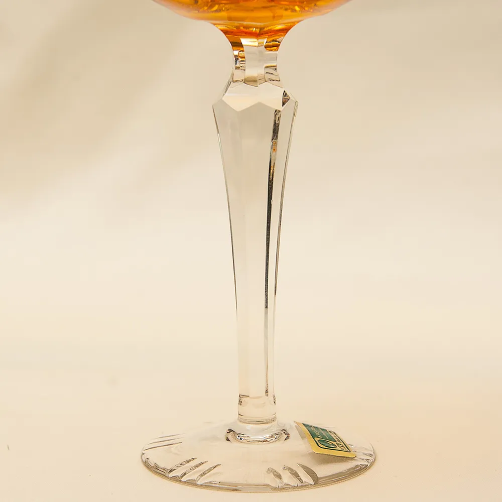 Набор Бокалы + Рюмки  из Цветного Хрусталя, Lauzrits, ГДР, Германия, 70 -е годы ХХ века.