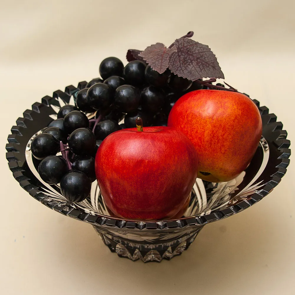 Винтажная Конфетница - Блюдо - Фруктовница, Цветной Хрусталь, SCHONBORNER, Германия 60-е гг.