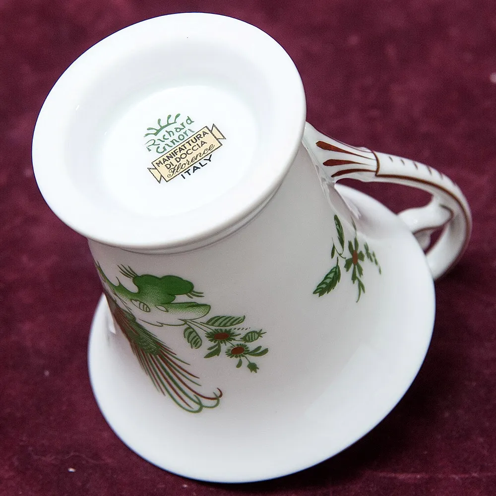 Коллекционная Кофейная Пара «Петухи» Фарфор RICHARD GINORI, Италия 70-е годы ХХ века.