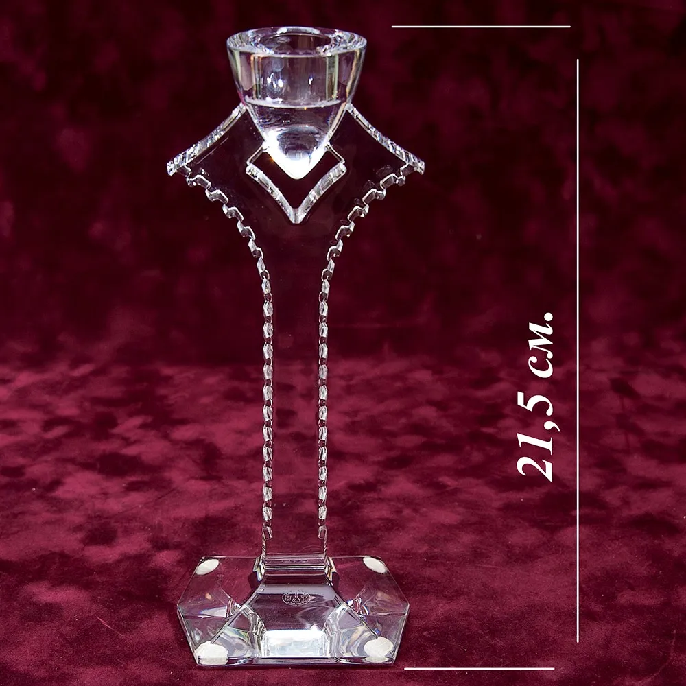 Редкость! Хрустальный Подсвечник БАККАРА / BACCARAT, Фрация, 70 -е годы ХХ века.