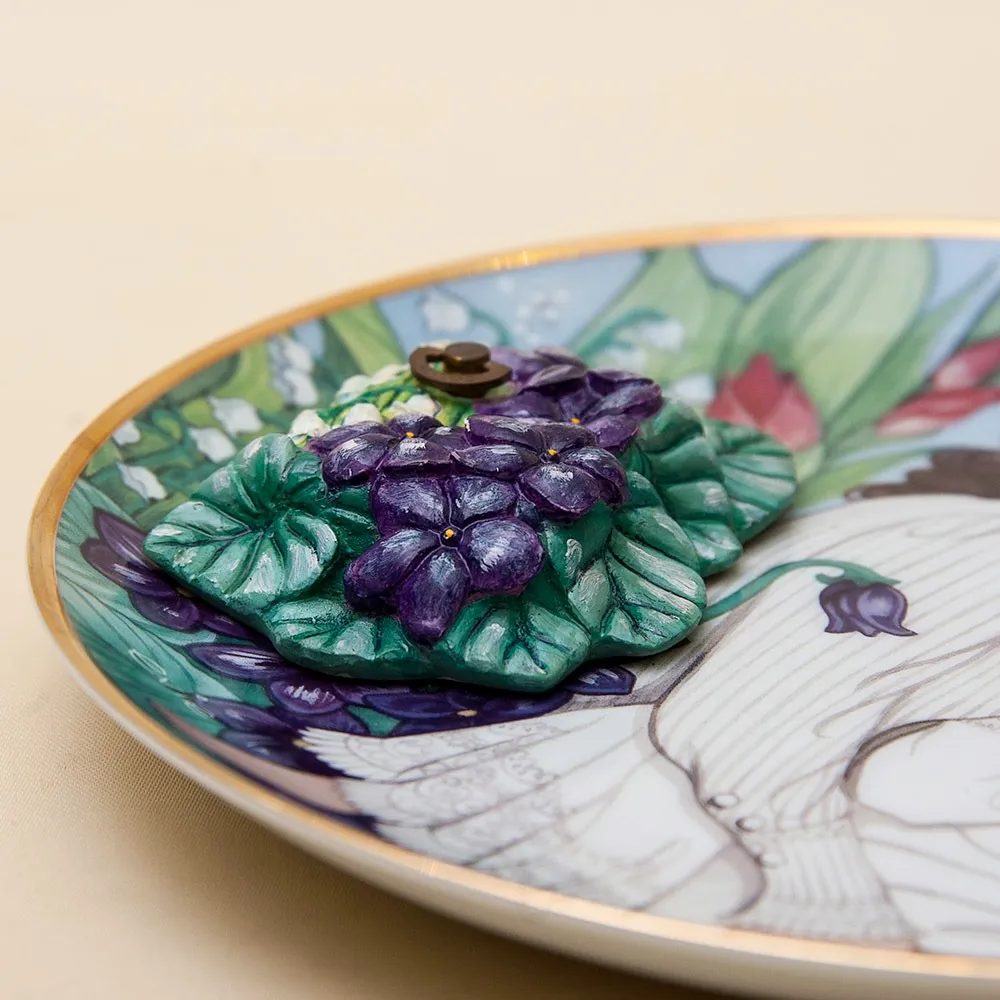 Редкость! Музыкальная Фарфоровая тарелка «Материнство», FRANKLIN MINT США, 80-е годы ХХ века.