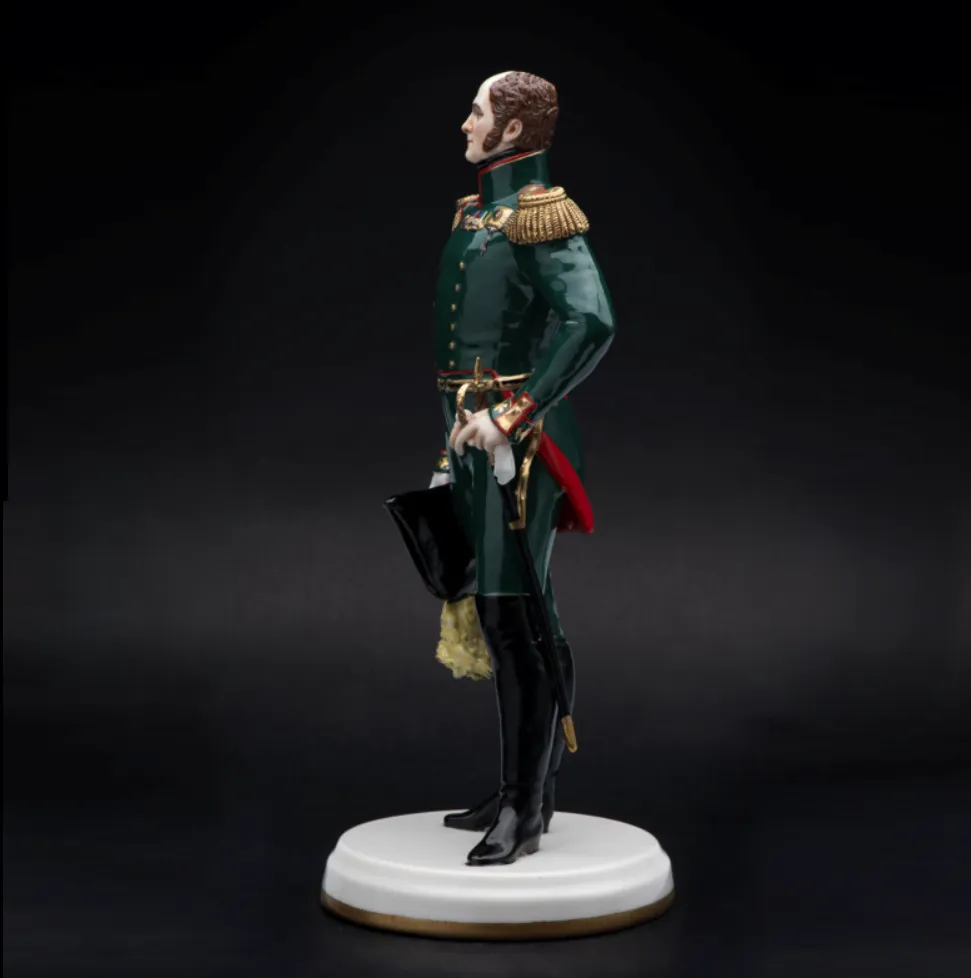 Коллекционная Авторская Статуэтка «Генералы Отечественной Войны 1812 года - Александр I», фарфор, Россия. 