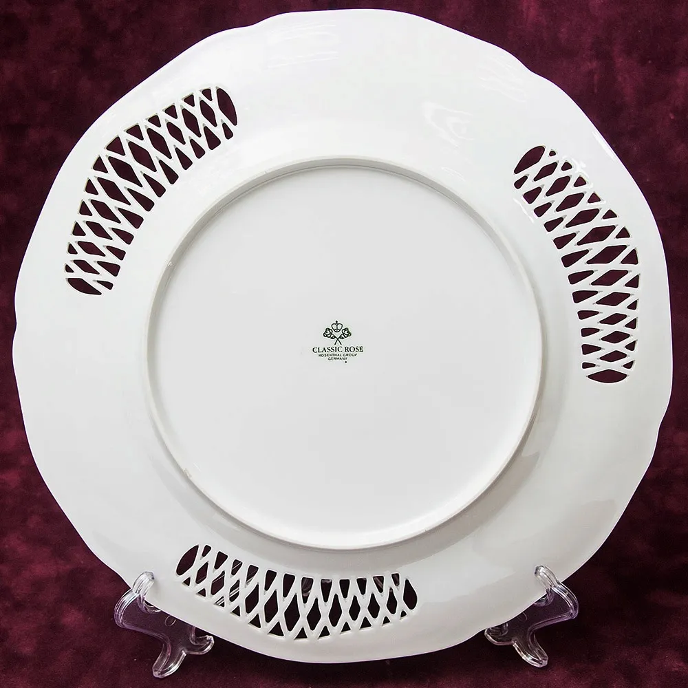 Коллекционная Тарелка - Блюдо «Садовый букет» Прорезной Фарфор, ROSENTHAL Германия.