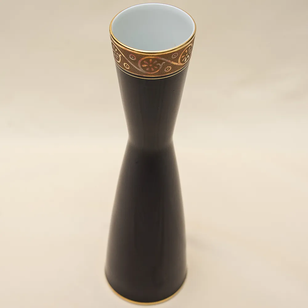 Винтажная Фарфоровая Ваза, Кобальт - Золото, Waldershof Германия, 70 -е годы ХХ века.