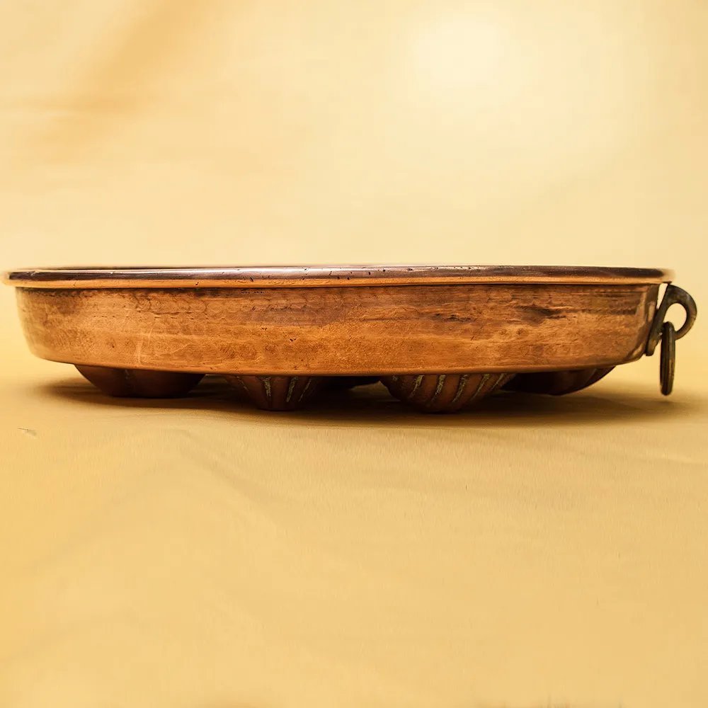 Большая Медная Форма для выпечки без ручки, D-32 см. Франция, начало ХХ века!