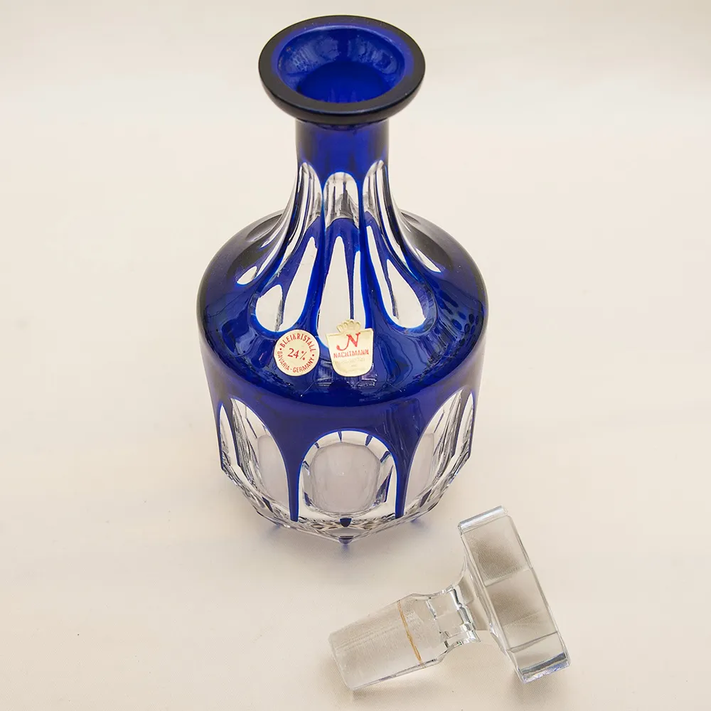 Набор для Виски Графин и 4-е Стакана серия «ANTIKA» Цветной Хрусталь, NACHTMANN Германия, 70 -е годы.