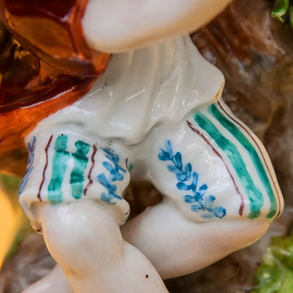 Электрическая Лампа - Светильник - Статуэтка «Мальчик с дудочкой» Фарфор Испания.