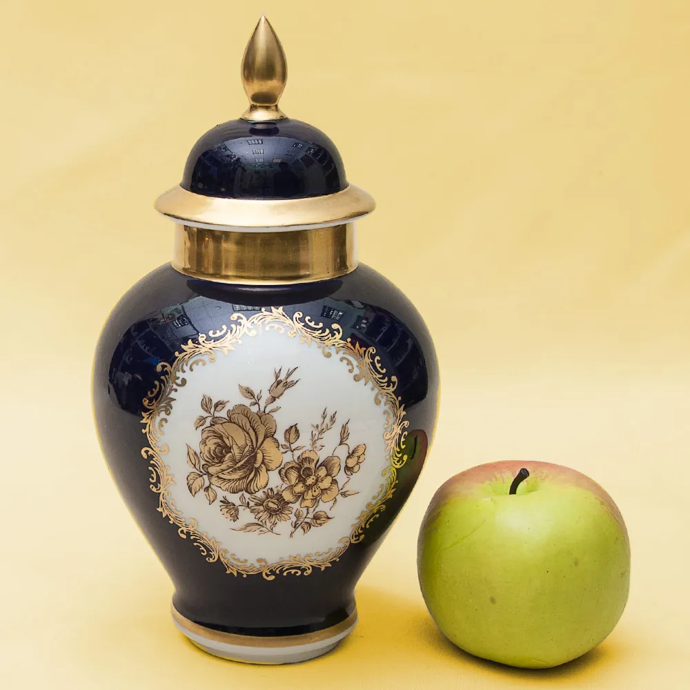 Малый Вазон с крышкой из коллекции «Gold Night» SHUMAN-ARZBERG Германия Н-25см.