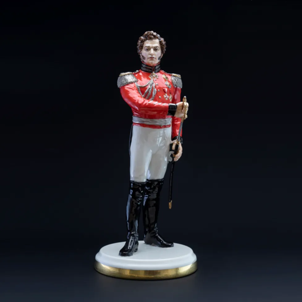 Коллекционная Авторская Статуэтка «Генералы Отечественной Войны 1812 года - Уваров Ф.П.», фарфор, Россия. 