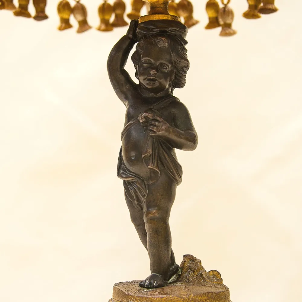 Винтажная Настольная Электрическая Лампа - Светильник «Путти - Ангелочек» Франция.