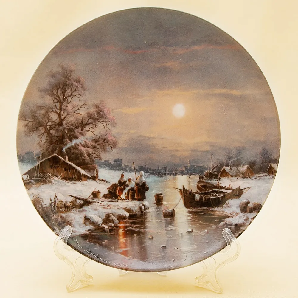 Коллекционная Тарелка  «Отдых после долгого дня» Фарфор Furstenberg Германия -1988 год.