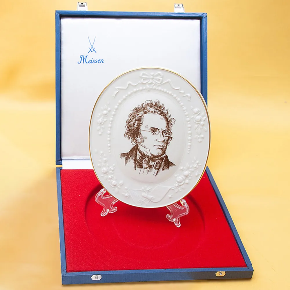 Фарфоровое Панно - Плакетка «Франц Петер Шуберт» MEISSEN / МЕЙСЕН, Германия -1978 год.