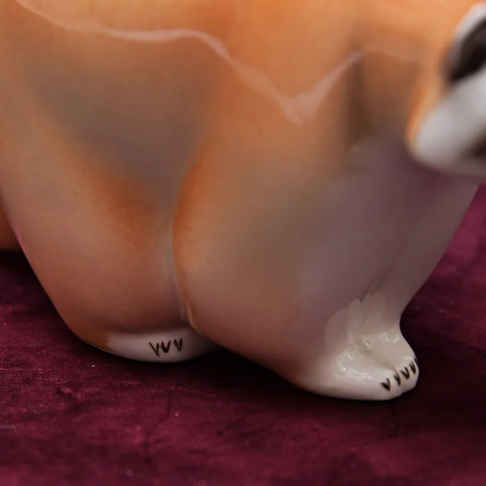 Коллекционный Триптих - Фарфоровые Статуэтки «Три Енота», ЛФЗ СССР -1962 год.