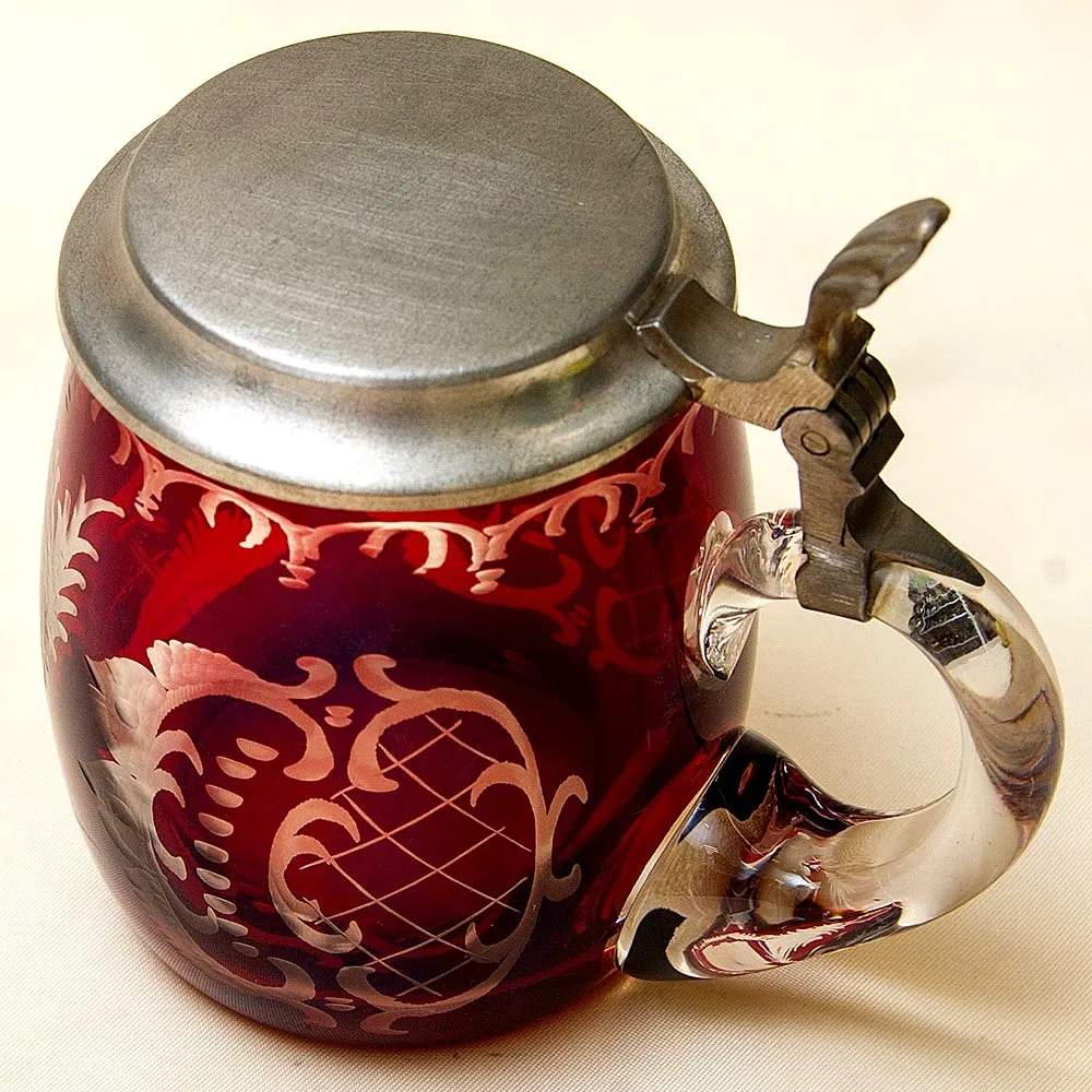 Пивная Кружка «Охота - Косуля», Цветной Хрусталь SCHONBORNER, Германия, 60 гг.