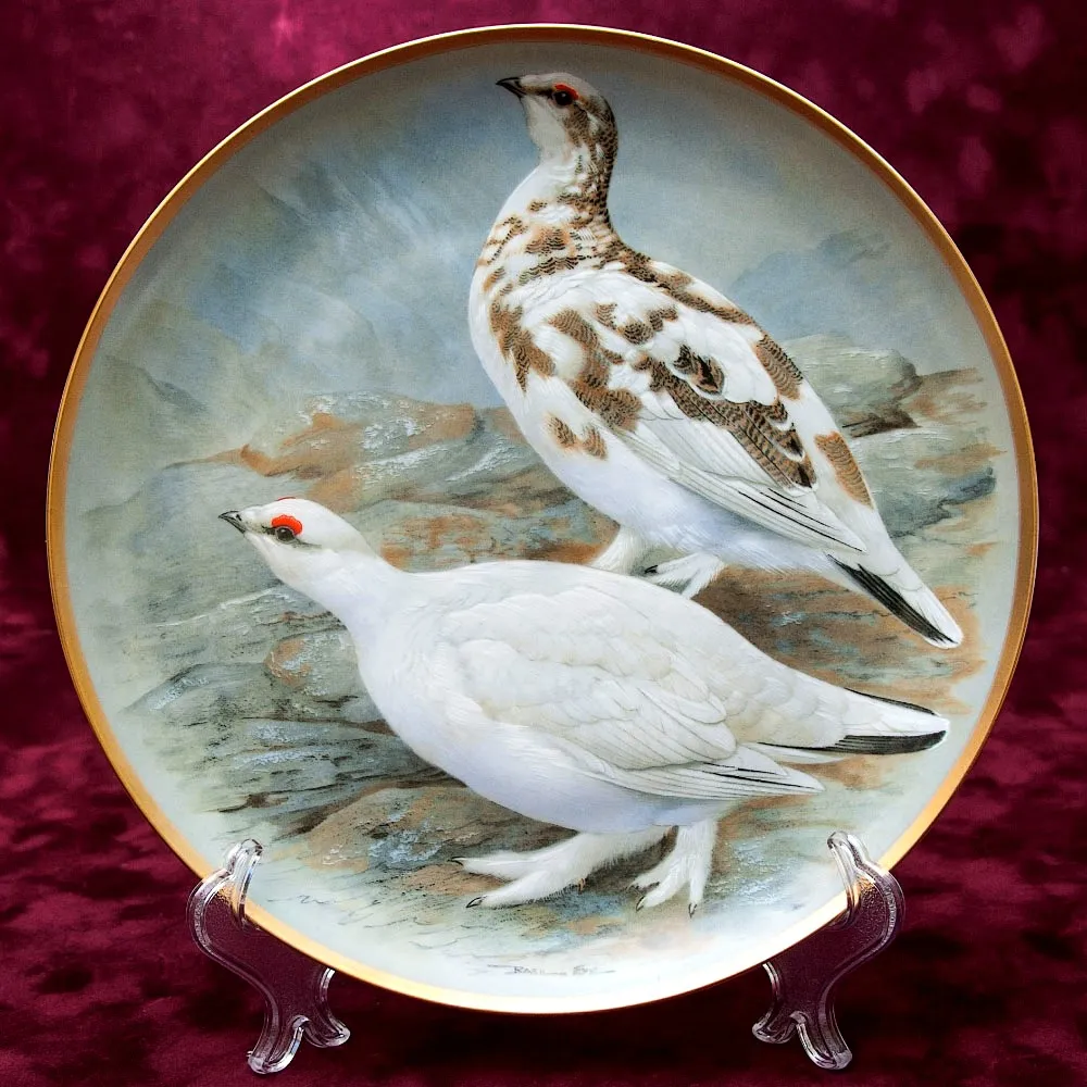 Коллекционная Тарелка «Белая Куропатка» Фарфор Лимож Limoges Франция 1979 год.