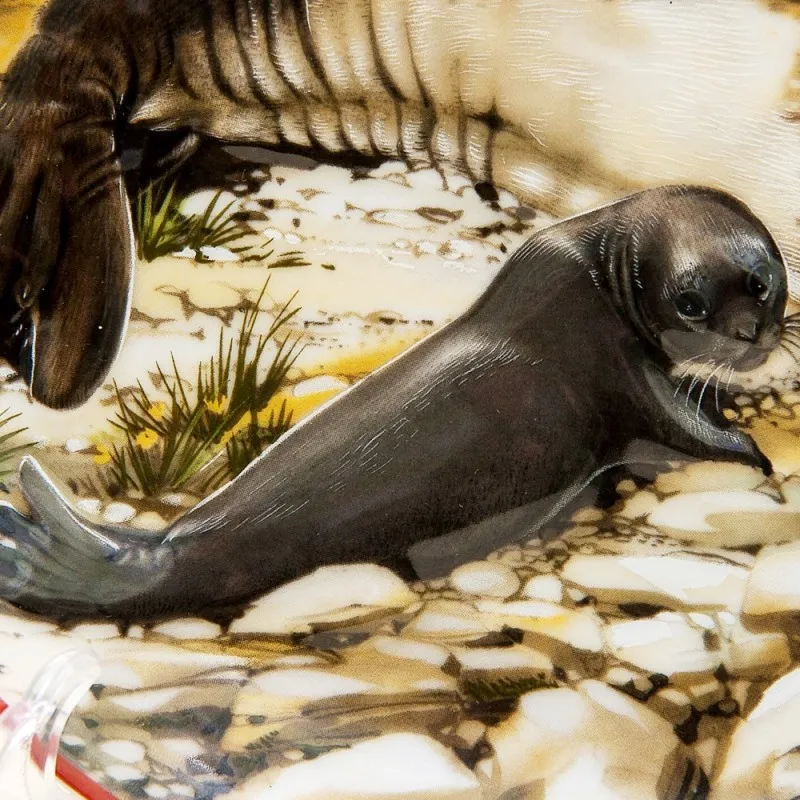 Коллекционная Рельефная Тарелка «ТЮЛЕНИ» Фарфор, Villeroy&Boch Германия -1981 год.