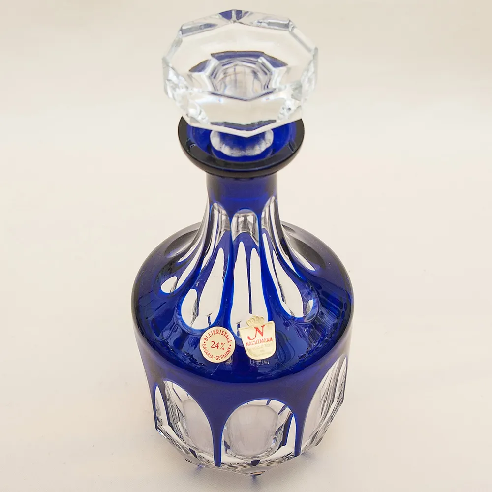 Набор для Виски Графин и 4-е Стакана серия «ANTIKA» Цветной Хрусталь, NACHTMANN Германия, 70 -е годы.