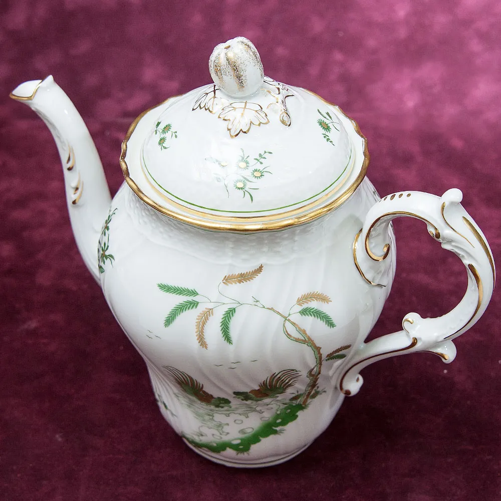 Коллекционный Фарфоровый Заварочный Чайник «ПЕТУХИ», RICHARD GINORI Италия, вторая половина ХХ века.