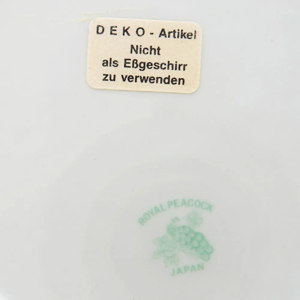 Редкость! Коллекционная Тарелка - Блюдо «Цветы и Павлины» Фарфор ROYAL PE ACOCK, Япония 70 -е гг.