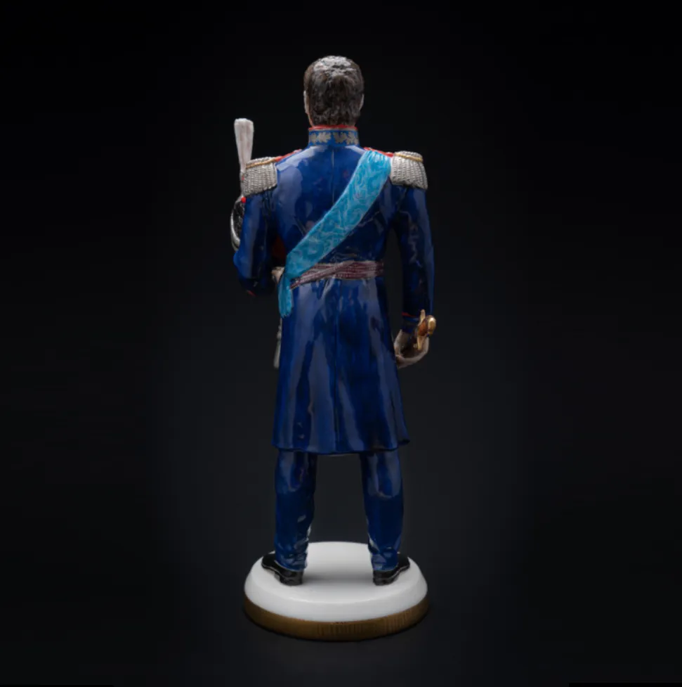 Коллекционная Авторская Статуэтка «Генералы Отечественной Войны 1812 года - Платов М.И.», фарфор, Россия. 