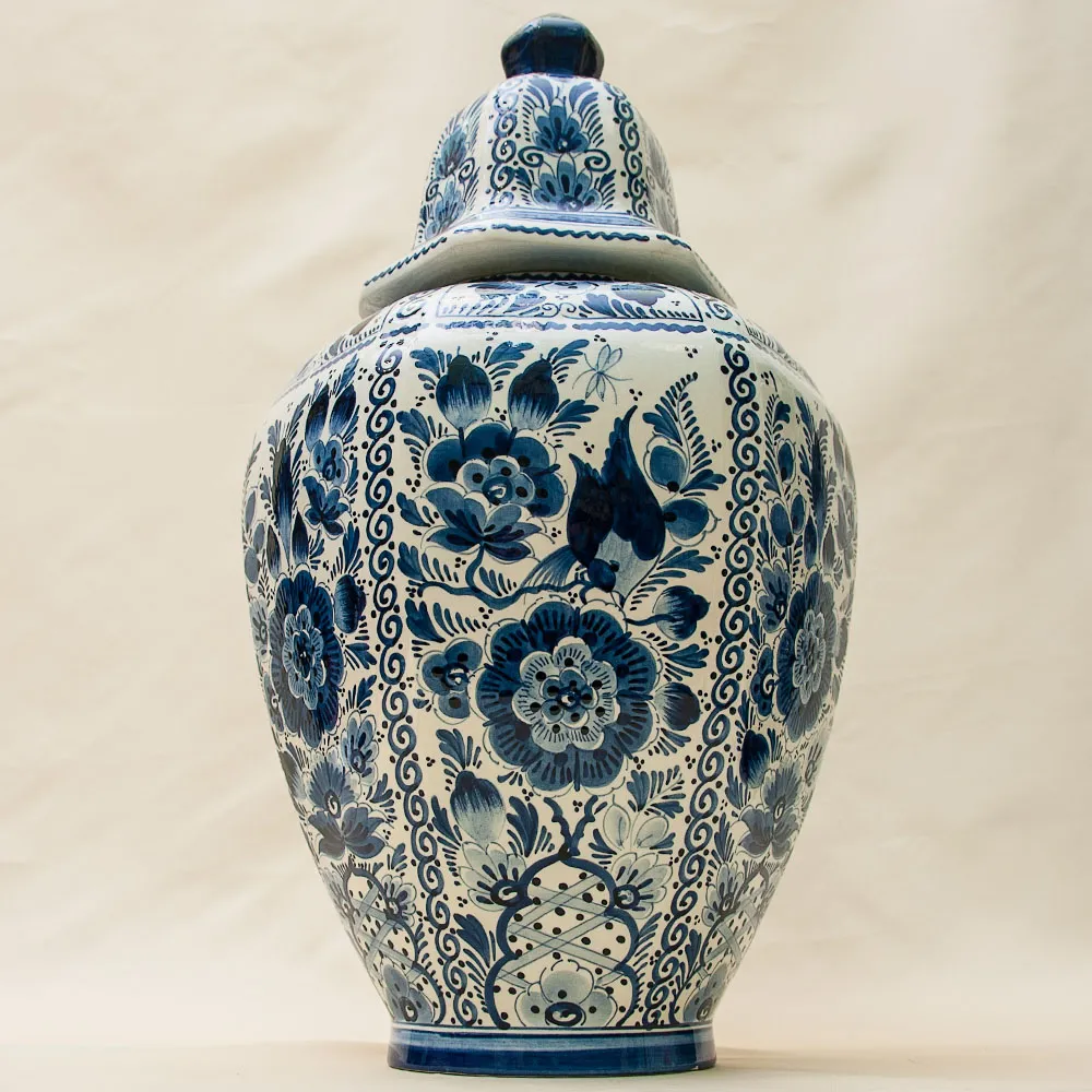 Большой Вазон «Райский Сад» Делфт - DELFTs, Голландия. Н-51 см. Середина ХХ века.