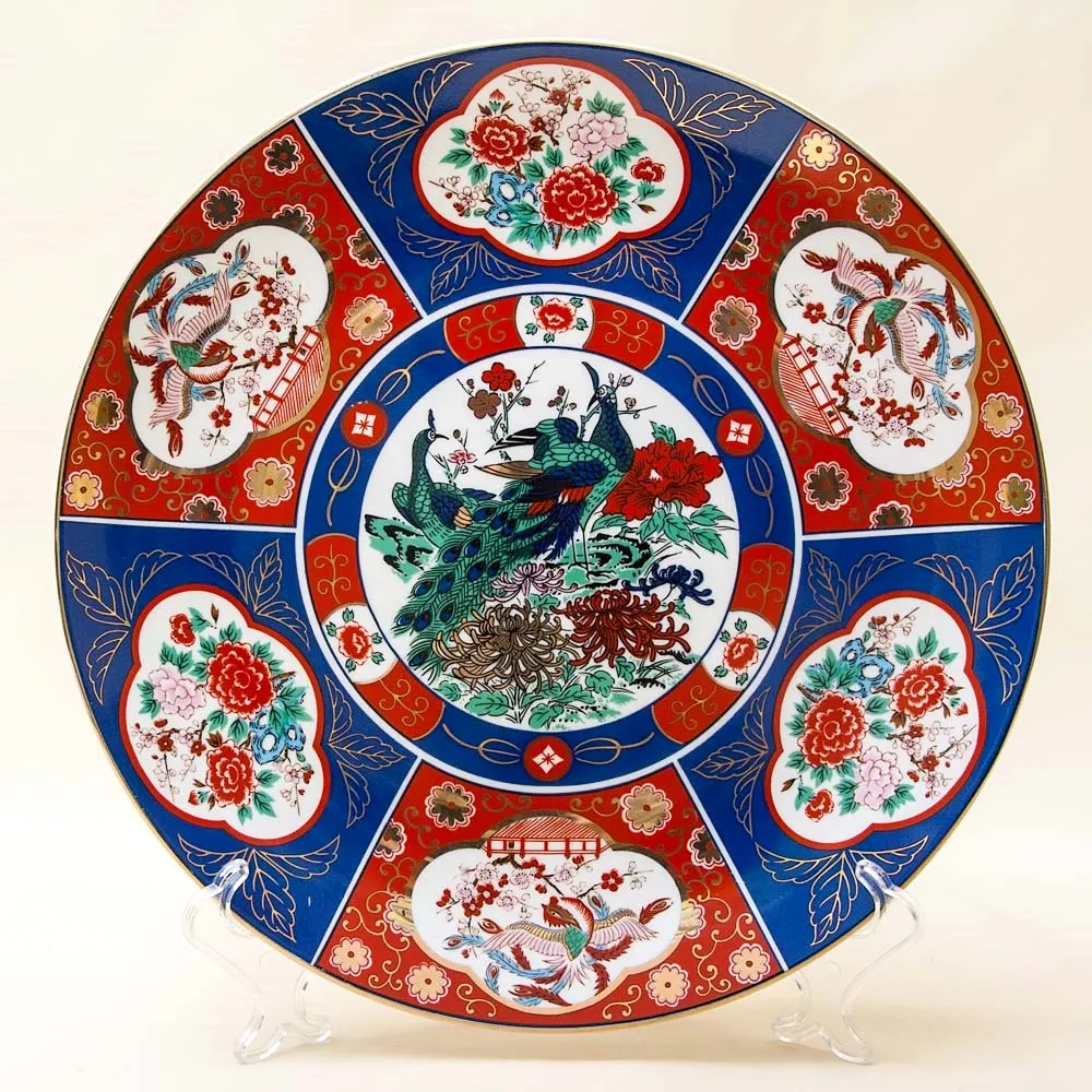 Большое Коллекционное Блюдо - Тарелка «ПТИЦЫ - ПАВЛИНЫ», Фарфор Китай, середина ХХ века.