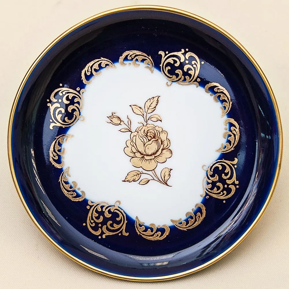 Набор Подставочных Тарелочек «Золотой Букет» Фарфор LINDNER Kups Германия D - 10 см.