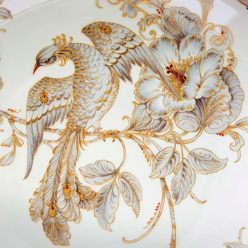Коллекционная Авторская  Тарелка - Блюдо «Райская Птица» Фарфор KAISER Германия.