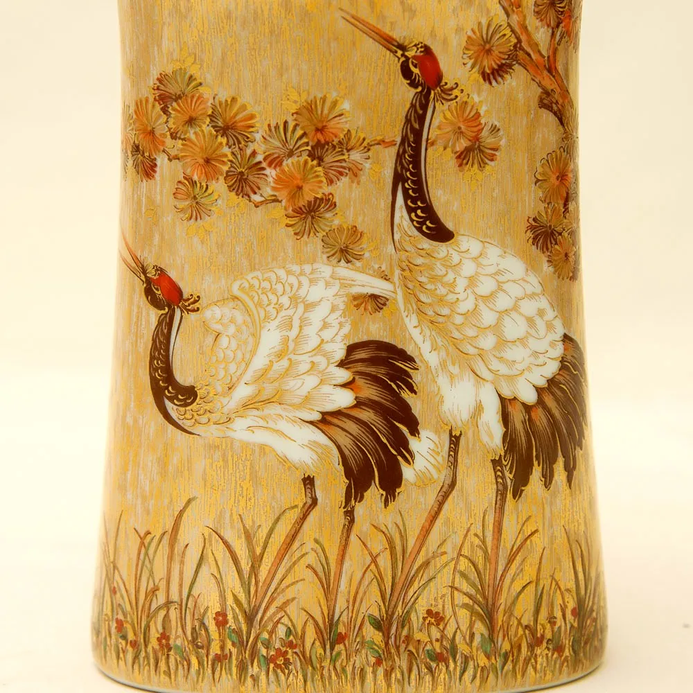 Коллекционная Авторская  Ваза из серии «Журавли» KAISER Германия Н -20 см.