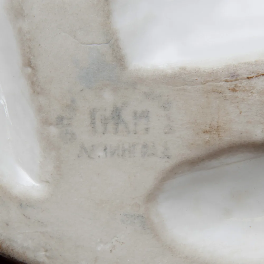  Коллекционная Фарфоровая статуэтка «Укротительница Ирина Бугримова и лев Цезарь», СССР ЛЗФИ, 50-е годы.