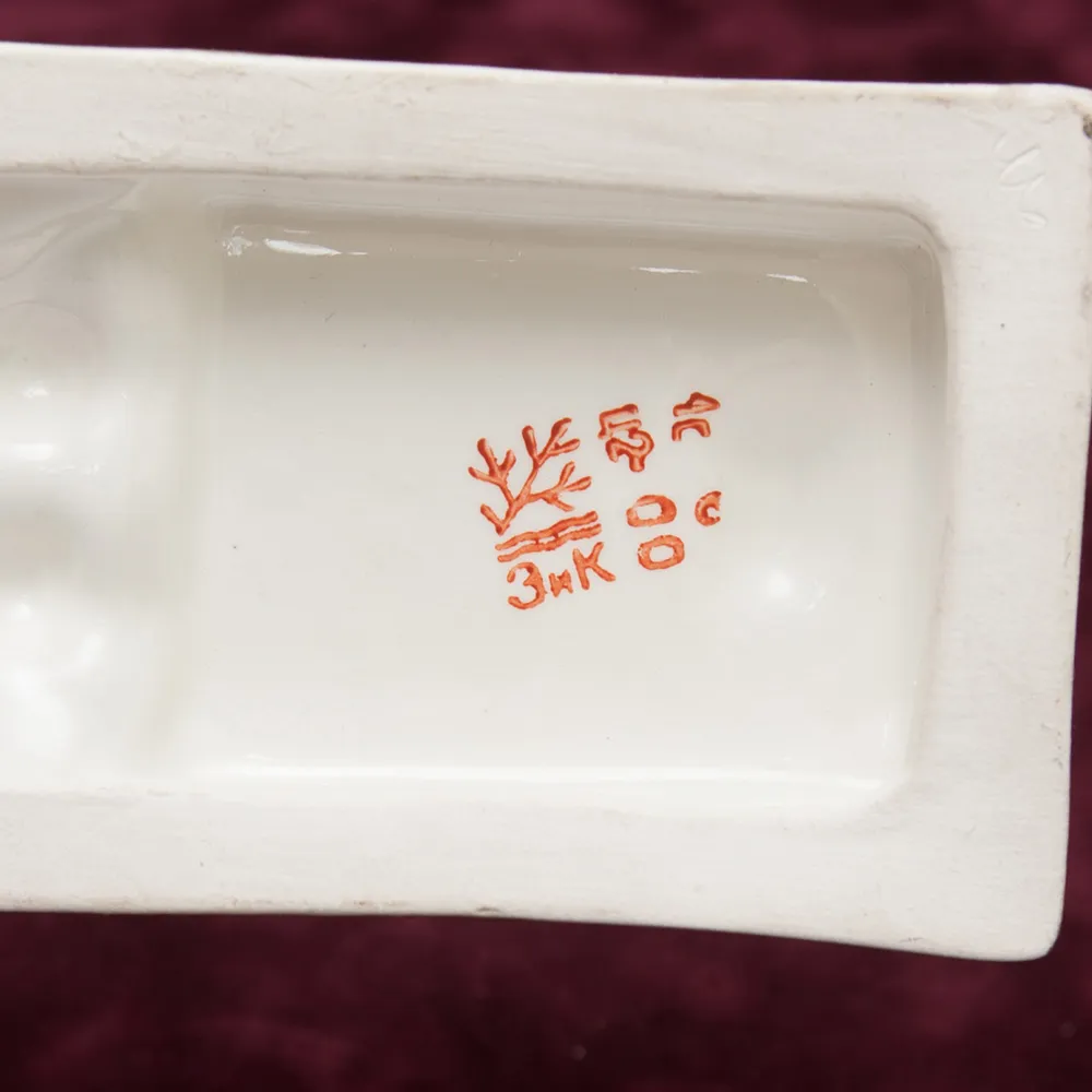 Миниатюрная Фаянсовая Композиции - Статуэтка «Царь-Пушка» СССР ЗиК Конаково -70 гг.