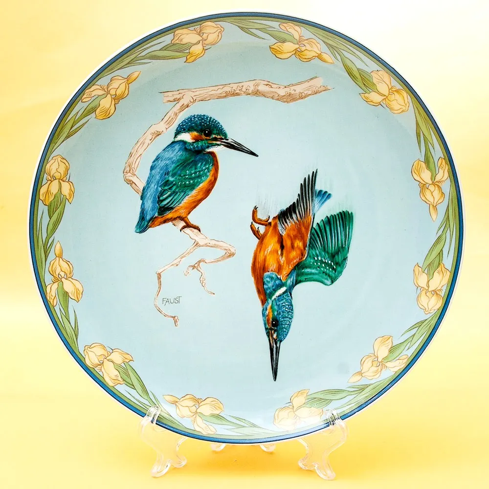  Коллекционная Тарелка «Птицы - Зимородки» Фарфор, Villeroy&Boch Германия, 80-е годы.