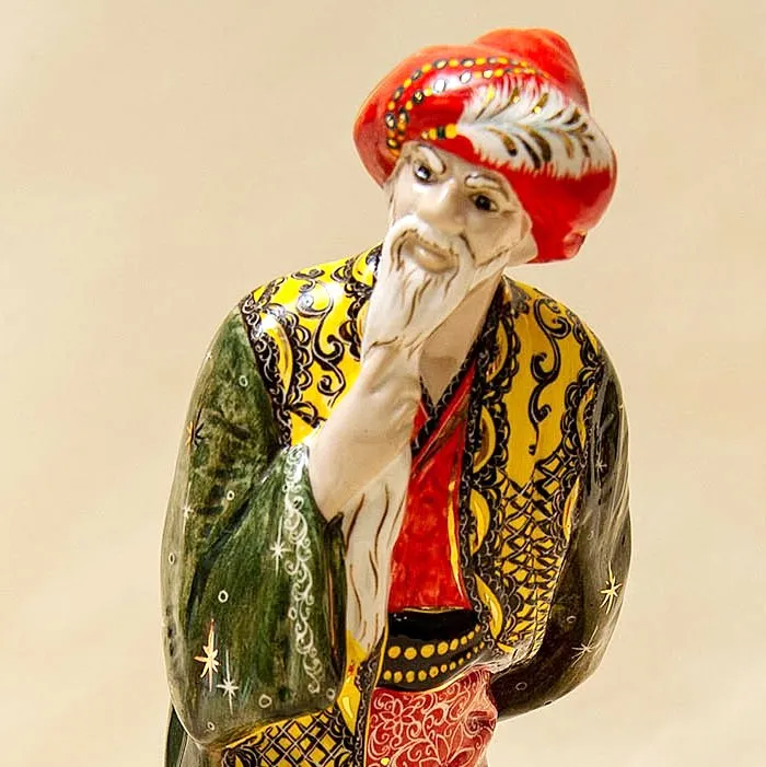 Авторская Коллекционная Фарфоровая Статуэтка «Старик Хаттабыч», Россия.