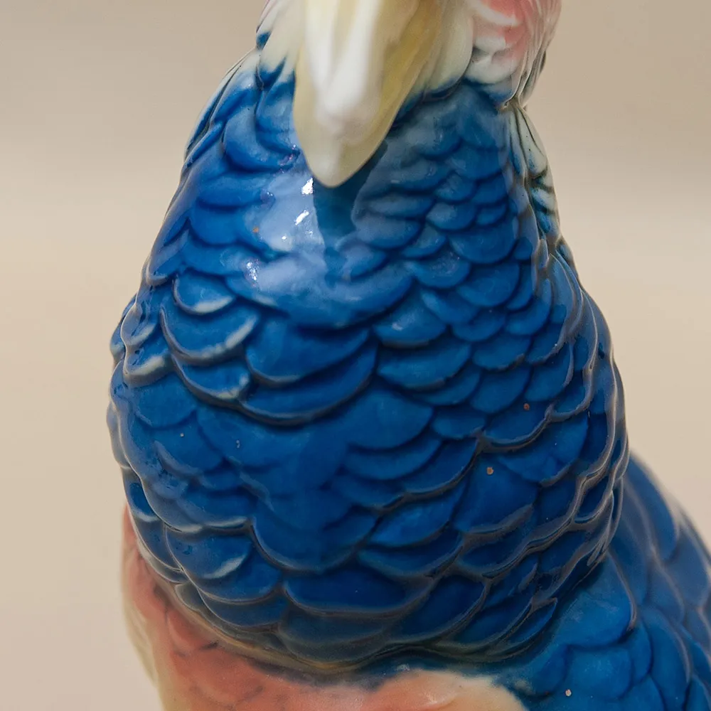 Фарфоровая статуэтка Птица - «Попугай - Какаду» Н -28 см., Карл Энс / Karl Ens,  Германия, 50-е гг.