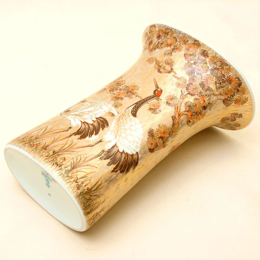 Коллекционная Авторская  Ваза из серии «Журавли» KAISER Германия Н -20 см.