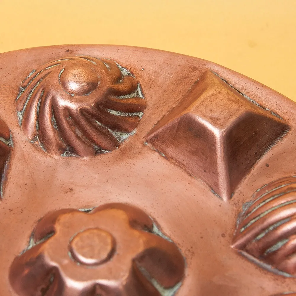 Большая Медная Форма для выпечки без ручки, D-32 см. Франция, начало ХХ века!