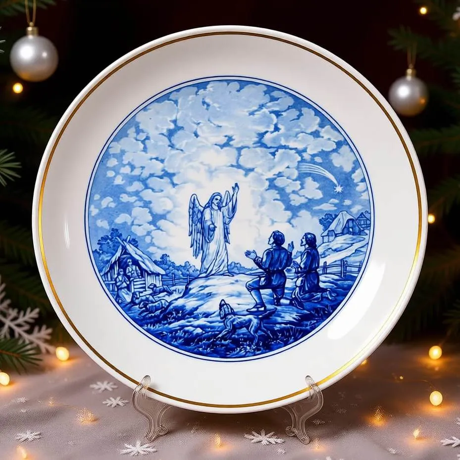 Коллекционная Фарфоровая тарелка «РОЖДЕСТВО», MEISSEN Германия - 1983 год.