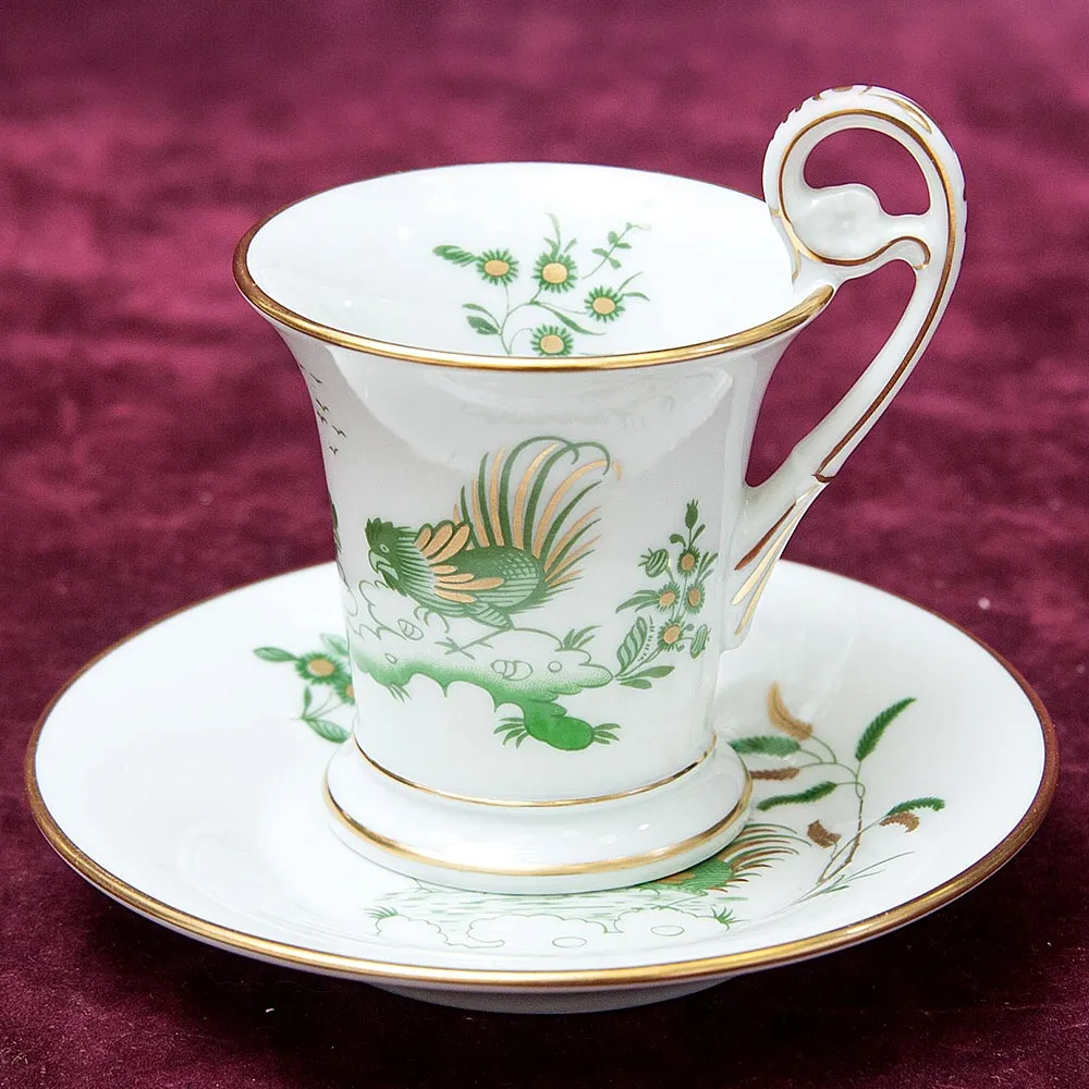 Коллекционная Кофейная Пара «Петухи» Фарфор RICHARD GINORI, Италия 70-е годы ХХ века.