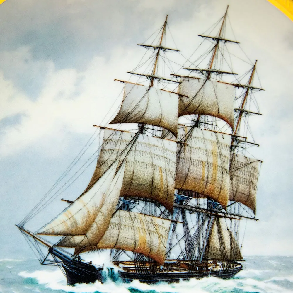Коллекционная Тарелка «Парусные Корабли - SOVEREIGN OF THE SEAS» Фарфор США, The FRANKLIN MINT -1987г.